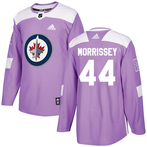 Adidas Jets #44 Josh Morrissey Purple Authentic Fights Cancer Stitched NHL Jersey - Click Image to Close